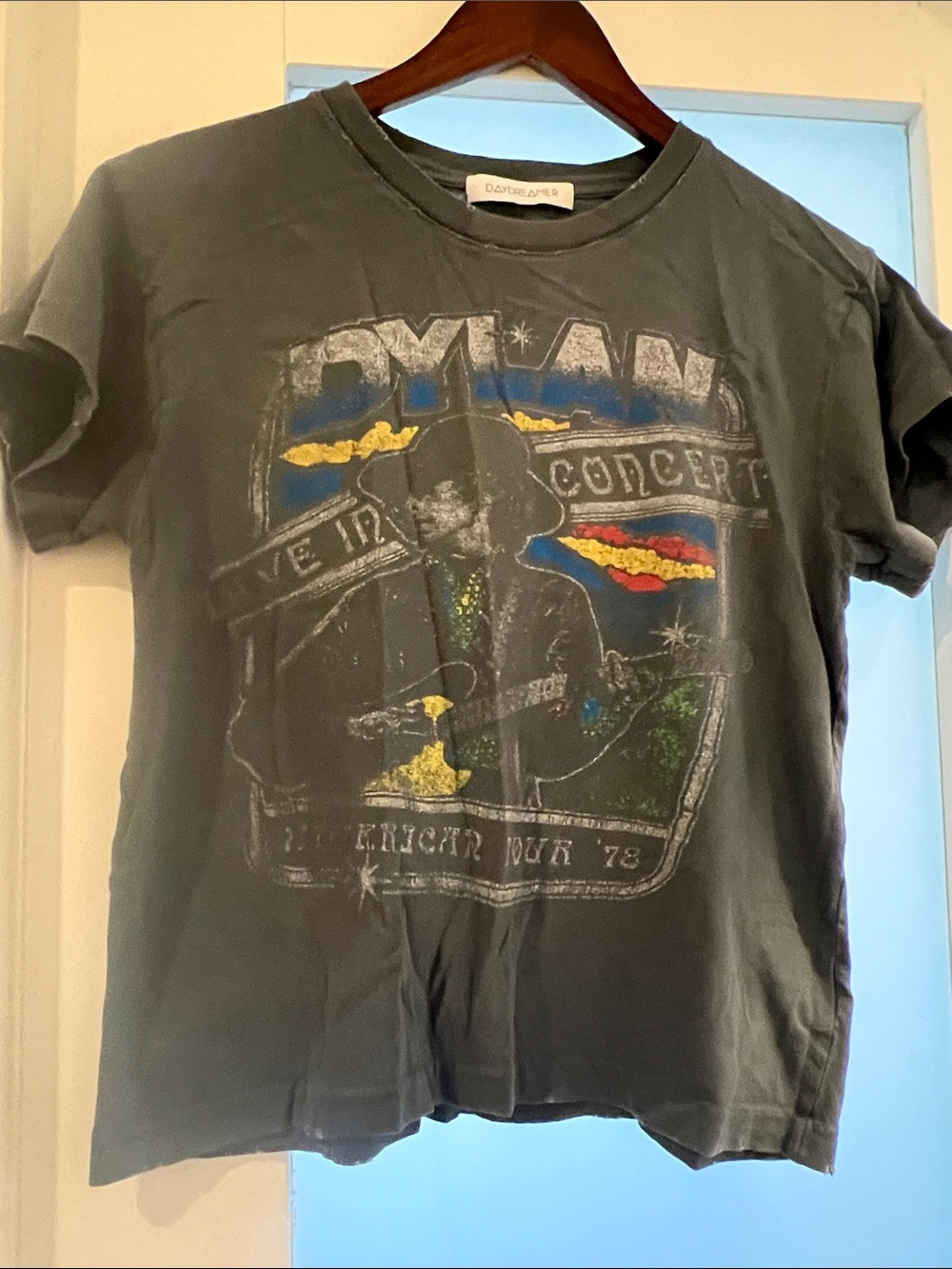 Daydreamer  Charcoal Graphic Tee with Multicolor Accent